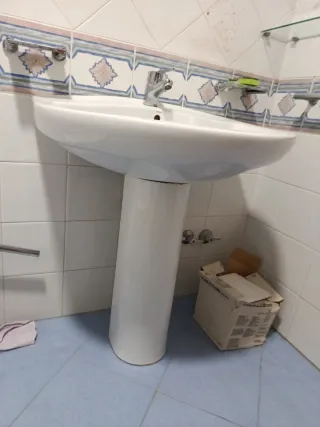 Lavabo de baño porcelana blanco