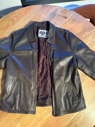 Cazadora Cuero Vintage Tendencia