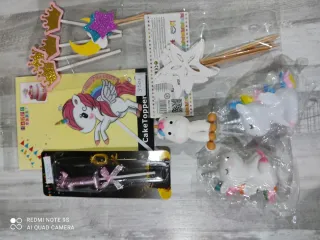 Decoración Tarta Unicornio y Velas