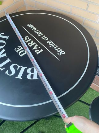 Conjunto Mesa y Sillas Terraza Negro