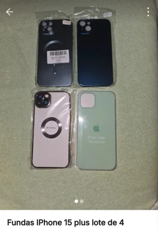 Lote 4 Fundas iPhone 15 Plus