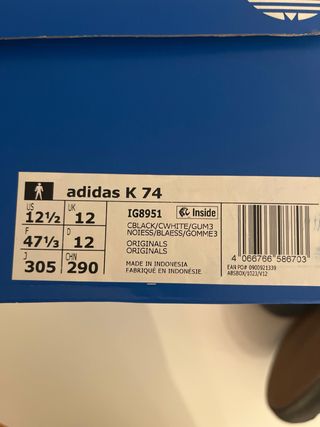 Zapatillas Adidas K 74 Talla 47 1/3