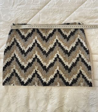 Falda Zara Zigzag Lentejuelas