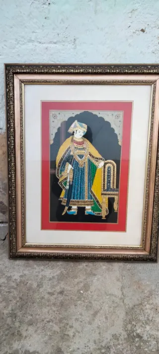 Cuadro decorativo de papel y madera