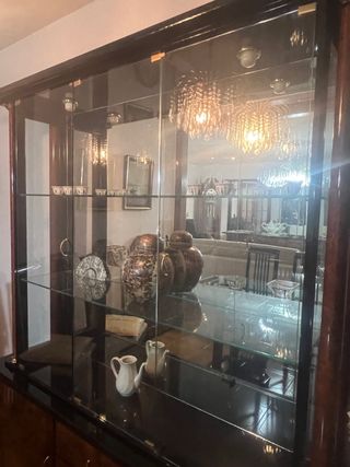 Vitrina Mueble Madera y Cristal