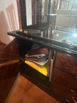 Vitrina Mueble Madera y Cristal