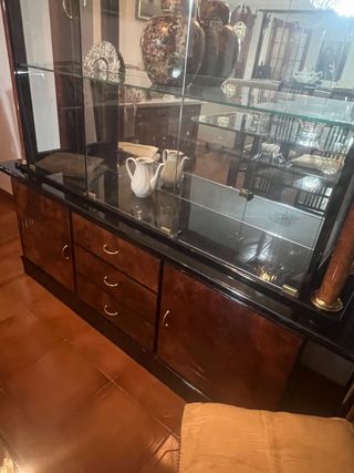 Vitrina Mueble Madera y Cristal