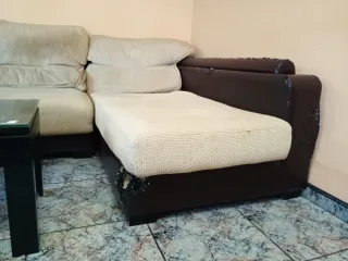 Regalo sofá modular beige y marrón