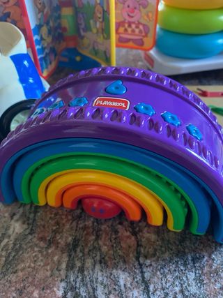 Lote Juguetes Bebé: Pila, Gusano, Arcoíris