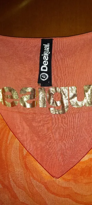 Vestido Desigual Naranja Talla 42