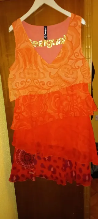 Vestido Desigual Naranja Talla 42
