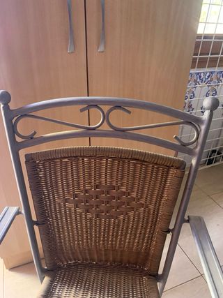Sillas de jardín forja y ratan
