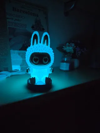 Lampada 3D Labubu - Cambia Espressione