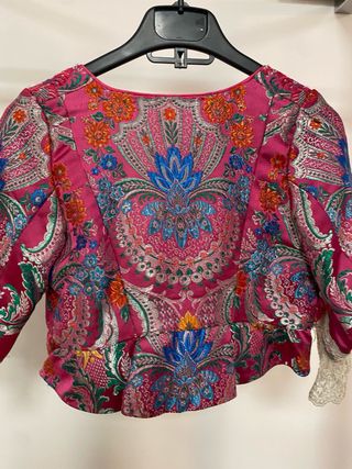 Traje de Fallera Niña fucsia con dos pares de zapt