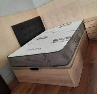 Canapé cama individual blanco y gris