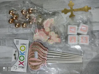 Decoración tarta bautizo o cumpleaños niña