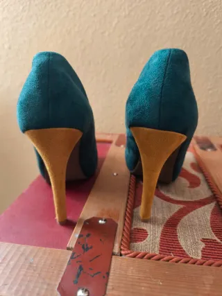 Zapatos Mish Moda Tacon Peep Toe Flor