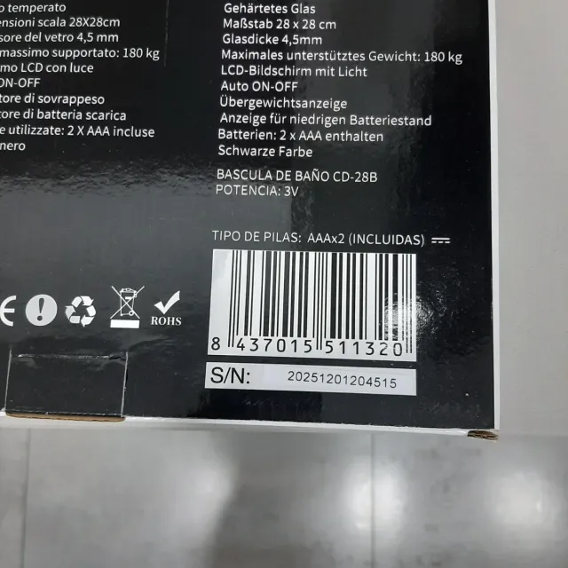 Báscula de Baño Digital Euro Life