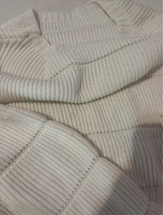 Jersey corto de punto blanco
