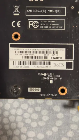 Tarjeta gráfica Sapphire Radeon RX560 4GB DDR5