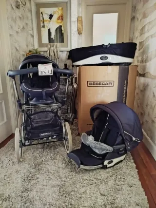 Coche Bebé Trío Bebecar Capazo+Silla+Grupo 0+