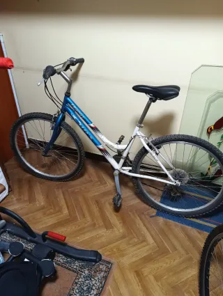 Bicicleta Trophy Cup's azul y blanca