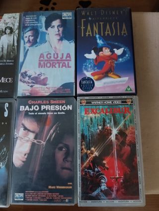 Pack 8 Películas VHS Acción Aventura Fantasía