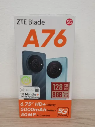 ZTE Blade A76 5G 128GB IA Nuevo Precintado