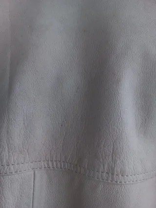 Chaqueta Zara Beige Piel Auténtica Vintage