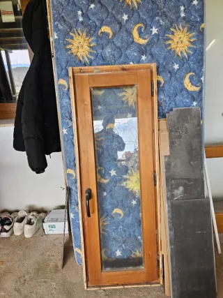 Ventana madera con cristal de 50x135 cm