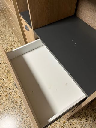 Armario auxiliar modular madera y negro