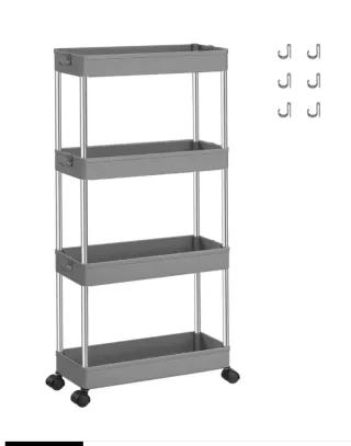 SONGMICS KSC008G01 Carro Almacenamiento 4 Niveles