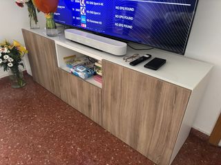 Mueble TV IKEA Bestå 180cm Blanco/Madera