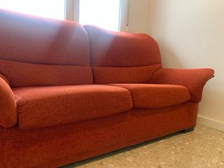 Sofá 2 plazas rojo