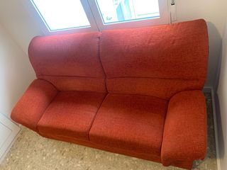 Sofá 2 plazas rojo