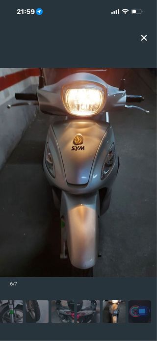 Moto SYM 125 Scooter Plata