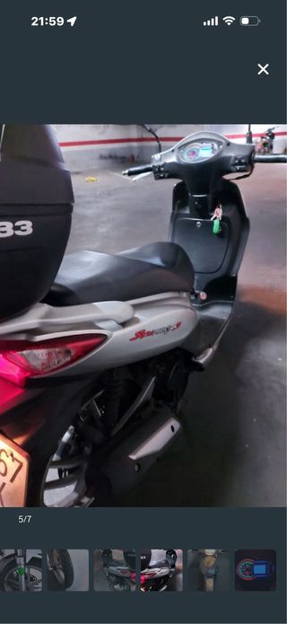 Moto SYM 125 Scooter Plata