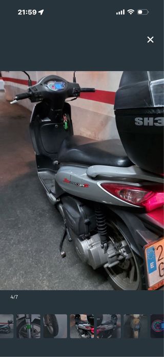 Moto SYM 125 Scooter Plata