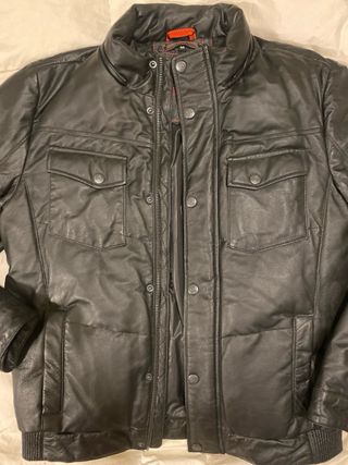 Chaqueta de piel DNR con relleno de plumas Talla M