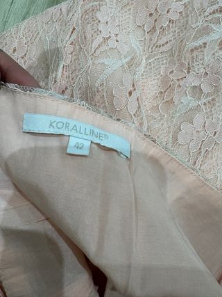 Abito corto donna rosa pizzo