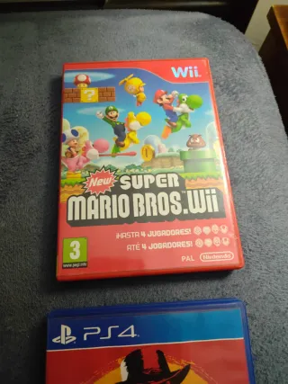 Pack Juegos Wii y PS4: Mario y Red Dead y mando.