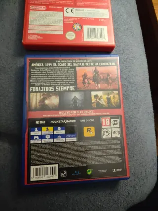 Pack Juegos Wii y PS4: Mario y Red Dead y mando.