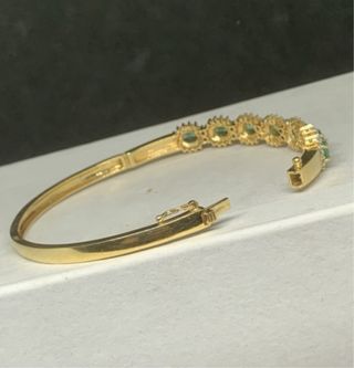 Pulsera Oro 18K Esmeraldas y Diamantes