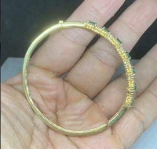 Pulsera Oro 18K Esmeraldas y Diamantes