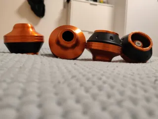 Tapones Naranjas Metalizados Bici/Patinete