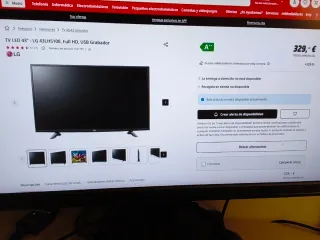 Televisión LG 43" Led FullHD de color negro.