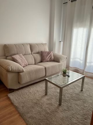 Sofá de 3 plazas tela beige