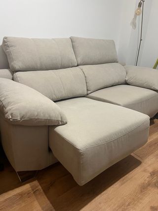 Sofá de 3 plazas tela beige