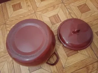 Cazuela Esmaltada Vintage Marrón