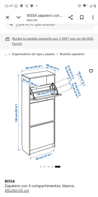 Zapatero 3 módulos negro/marrón